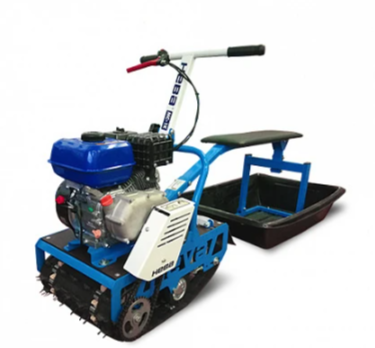 Мотобуксировщик НЕВА МС-1К с санями и сиденьем в Кисловодске