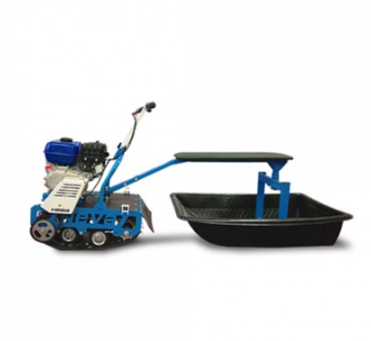 Мотобуксировщик НЕВА МС-1К с санями и сиденьем в Кисловодске