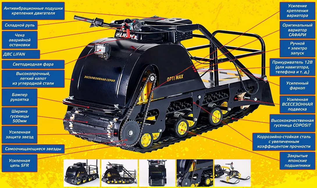 Мотобуксировщик OPTI MAX 19 в Кисловодске