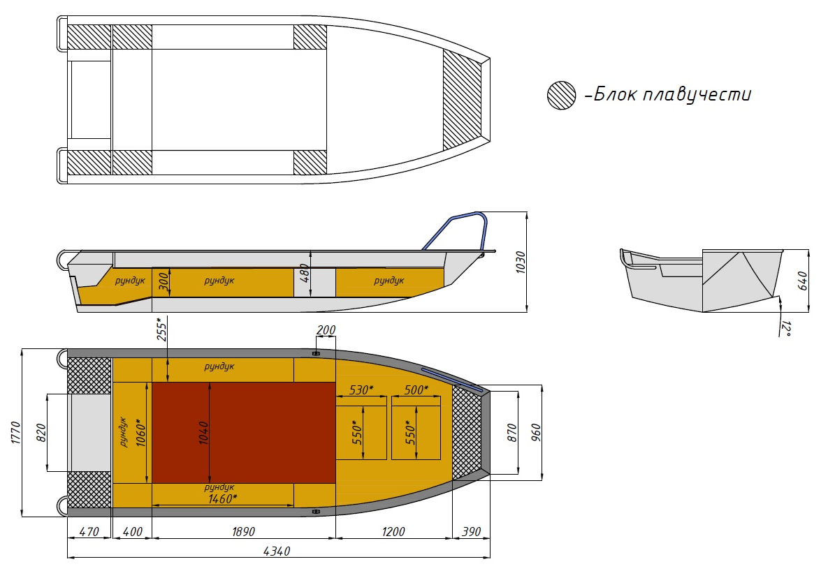 Алюминиевая лодка  Wyatboat-430 Master Fish в Кисловодске