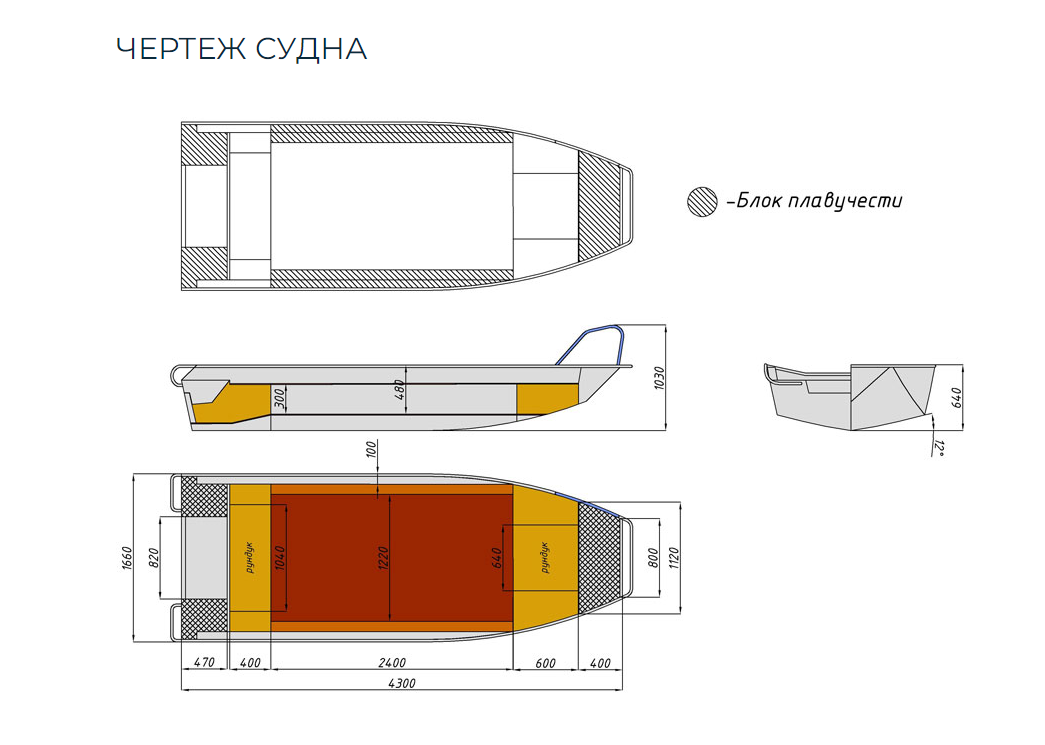 Алюминиевая лодка  Wyatboat-430 Master в Кисловодске