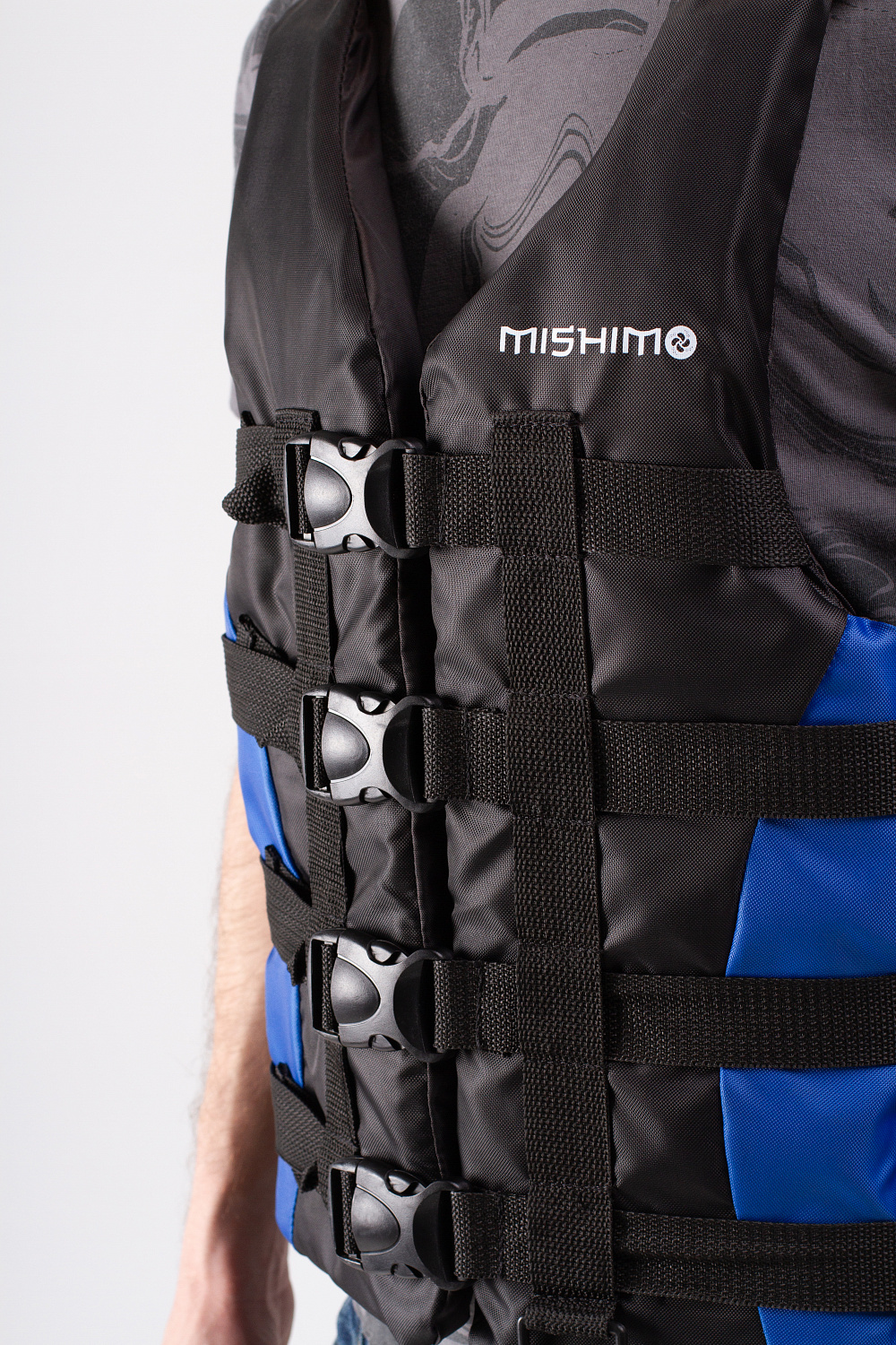 Жилет спасательный MISHIMO PRO Премиум качества Черно-синий в Кисловодске