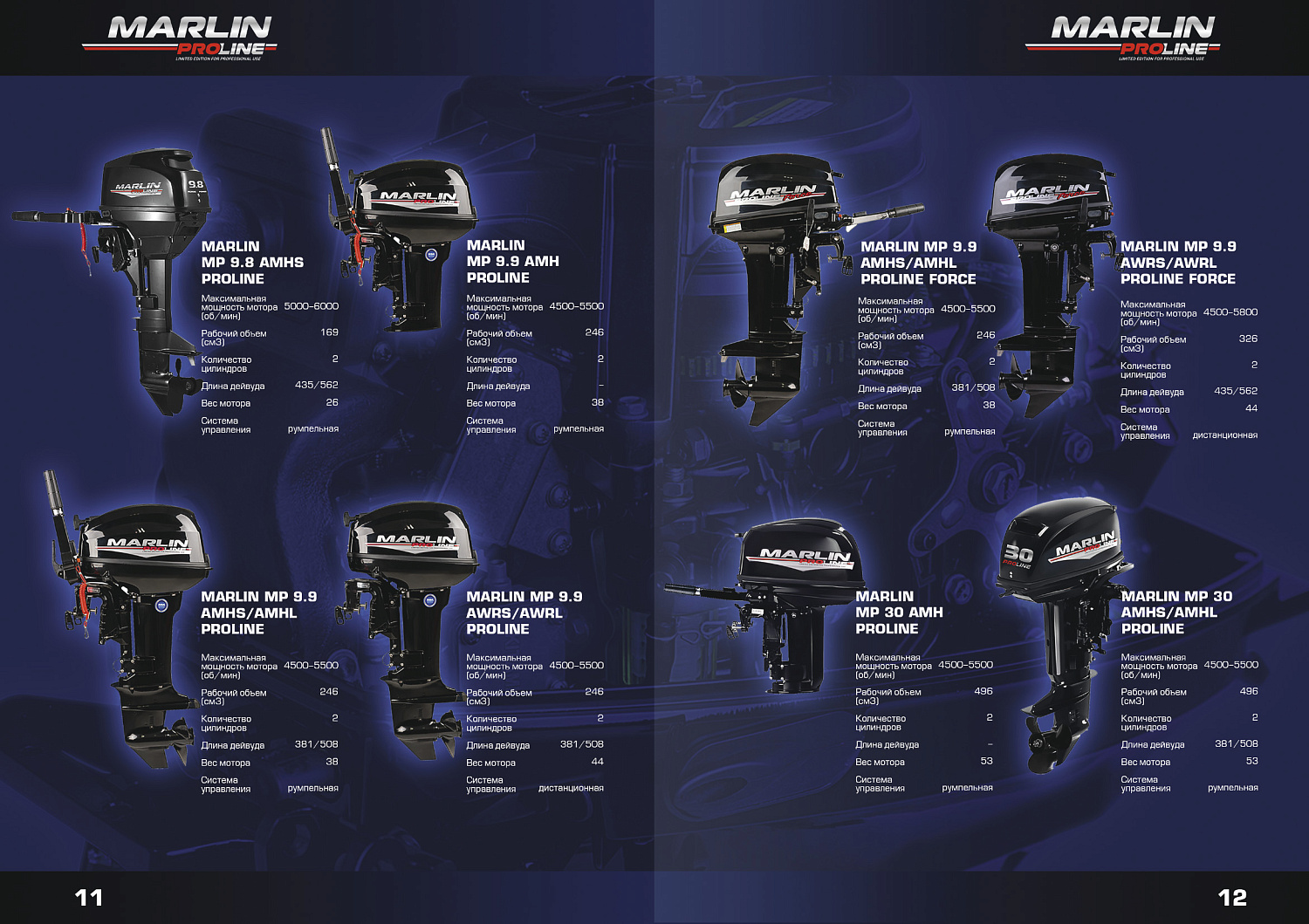 Лодочный мотор MARLIN PROLINE MP 9,8 AMHS в Кисловодске